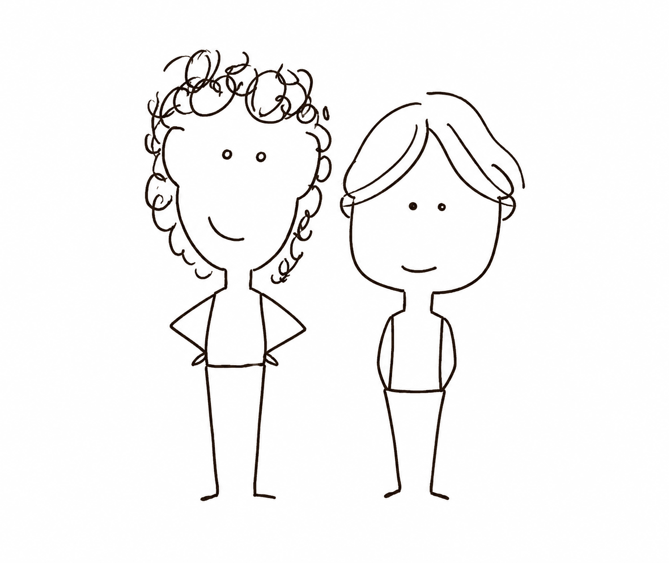 Hand-drawn portrait of the two brothers behind Mark